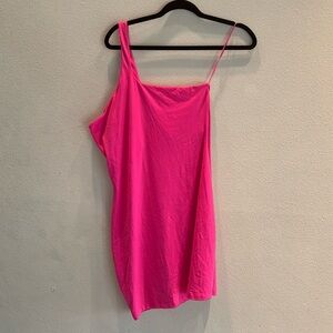 Susana Monaco Hot Pink One Shoulder Bodycon Dress